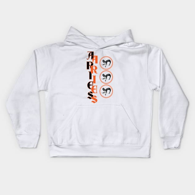 Aries Yearbook Kids Hoodie by HERMETICSUPPLY